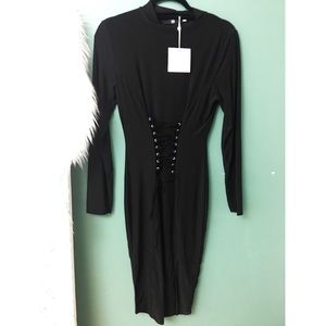 Missguided Slinky bodycon dress with velvet corset